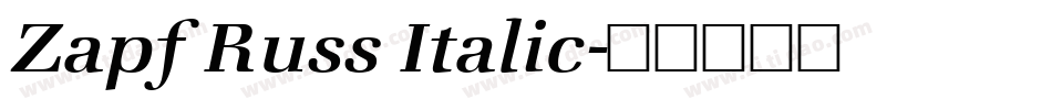 Zapf Russ Italic字体转换